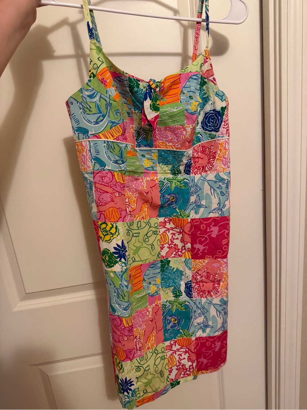 Lilly Pulitzer Patchwork Mini Dress in Pink, Green, Blue